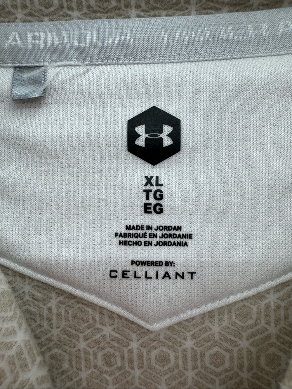Under Armour Men’s XL Celliant Cotton Fleece Hoodie White Grey - Picture 7 of 8